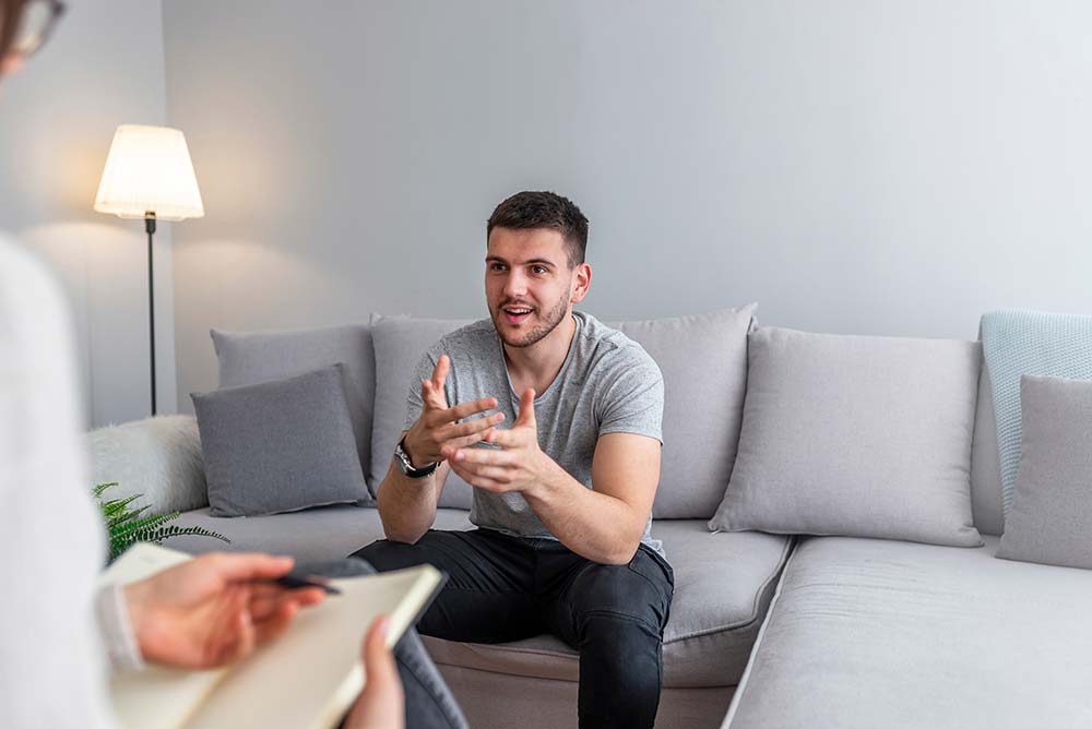 addiction-therapy-treatment a man going to therapy for addiction treatment